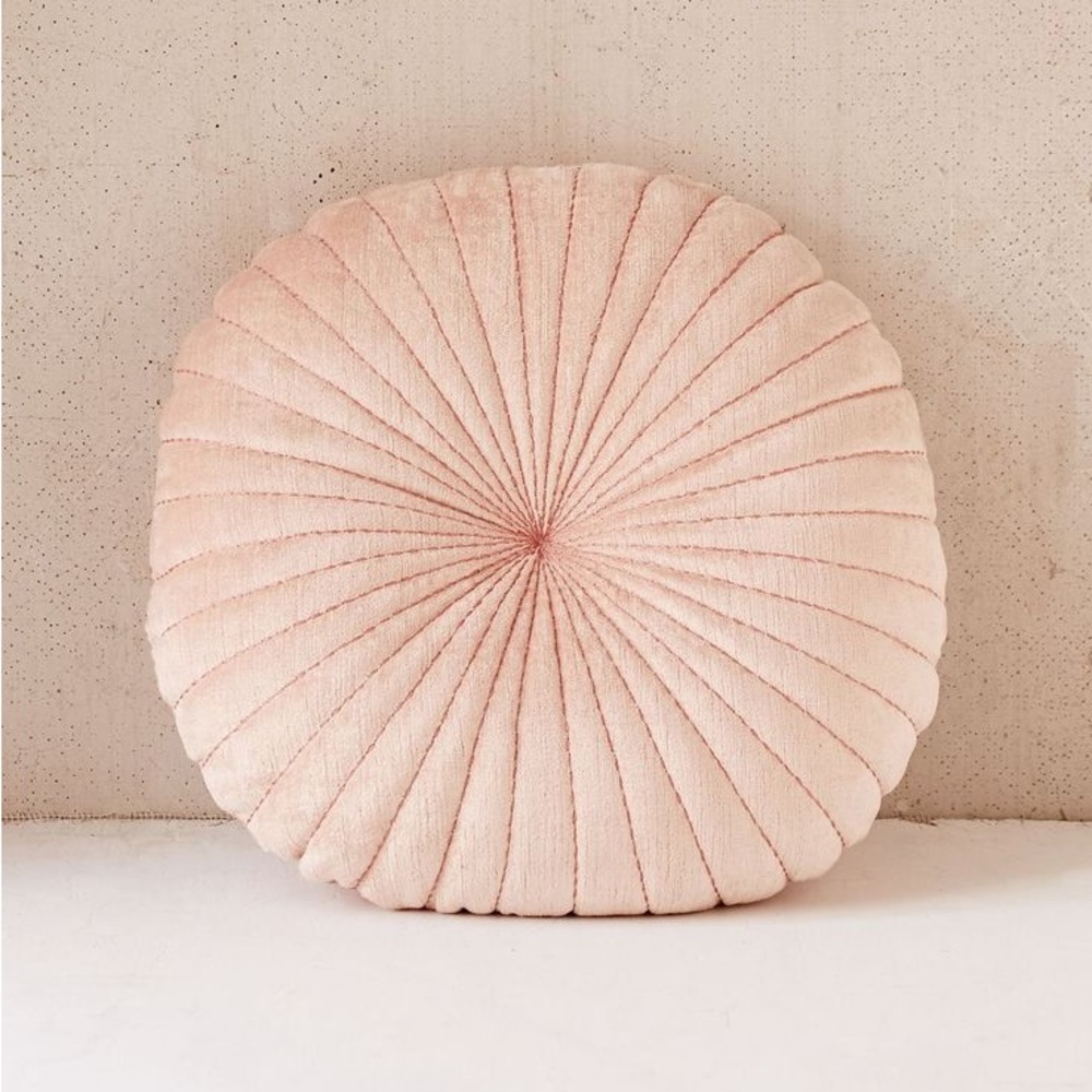 Urban Outfitters Pink Velvet Shelly Pillow